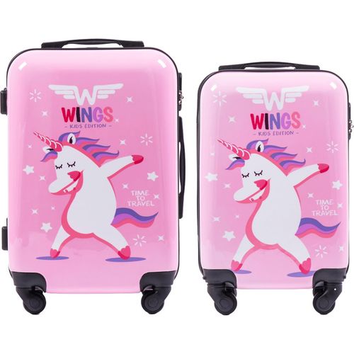 WINGS KIDS Jay Einhorn Kofferset Rosa S+XS mit Zahlenschloss