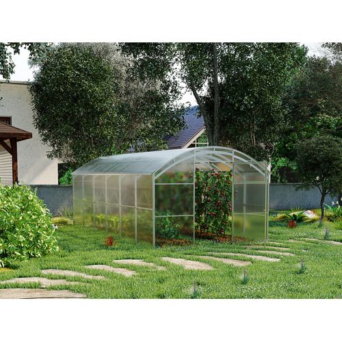Polycarbonat Gewächshaus „Gardener“ 3x4m aus Stahl, mit 10mm Polycarbonat