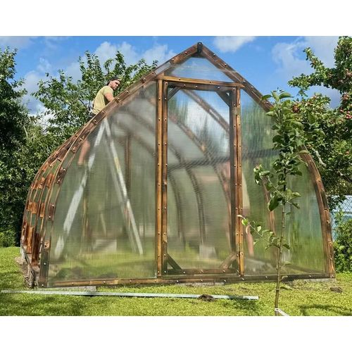 Garten Dream Holz Gewächshaus 3.5x6M mit 10mm polycarbonat und Holz fundament