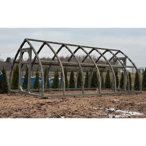 Garten Dream Holz Gewächshaus 3.5x8M mit 6mm polycarbonat und Holz fundament