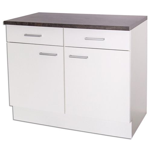 Anrichte GIRONA - weiß-Marmor - 100 cm breit - 50 cm tief Image