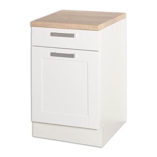 Anrichte MATRIX - weiß Lacklaminat-Asteiche - 50 cm breit