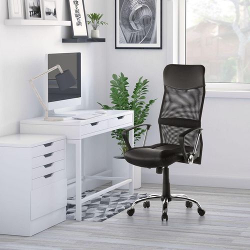 Bürostuhl ARTON 20 Kunstleder Home-Office Drehstuhl mit Netzrücken