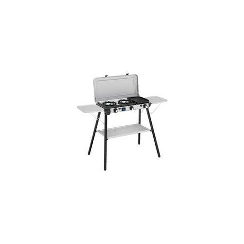 Camping Kitchen 2 Multi Cook Plus, Gaskocher grau, 2 Kochfelder 2x 1,8 kW + Grillplatte 0,9 kW, Modell 2025