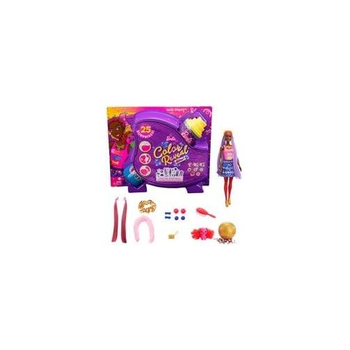 Barbie Color Reveal Glitzer! Haarwechsel Puppe Glitzerblau mit 25 Überraschungen