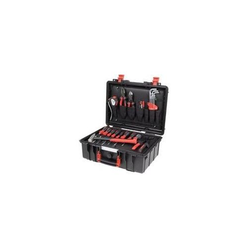 Werkzeugkoffer Basic L mechanic, Werkzeug-Set schwarz/rot, 36-teilig, mit Koffer