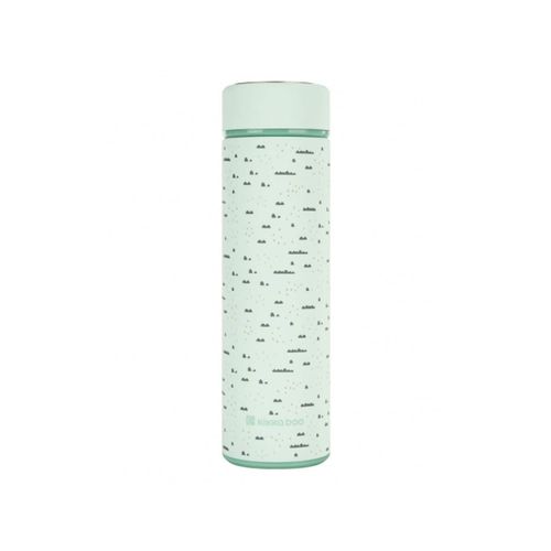 Kikkaboo Isolierflasche Savanna 500 ml, Thermoskanne, Auslaufsicher, Teesieb hellgrün