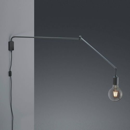 Wandleuchte Line mit Kabel + Stecker, schwarz