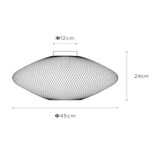 Deckenleuchte Mesh, trapezförmig, schwarz