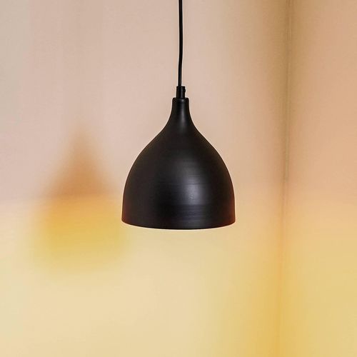 Pendelleuchte Nanu aus Metall schwarz einflammig