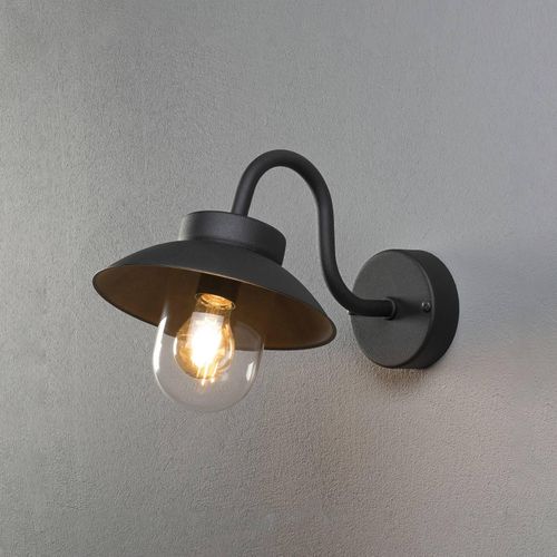 Außenwandleuchte Vega Mini, Breite 22 cm, schwarz