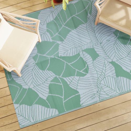 Outdoor-Teppich Arakil Grün Ø120 Cm Pp Blatt | Größe: 160 x 230 cm
