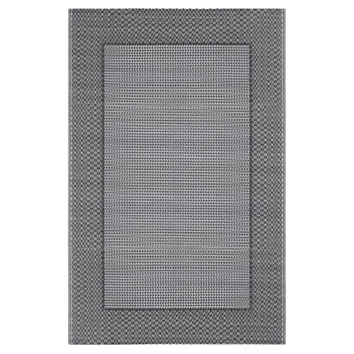 Outdoor-Teppich Grau Pp Schwarz Und Grau | Größe: 190 x 290 cm