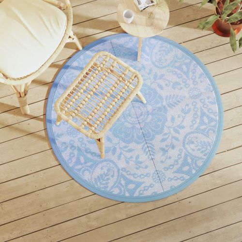 Outdoor-Teppich Arakil Pp Babyblau | Größe: Ø 120 cm