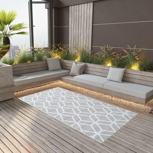 Outdoor-Teppich Arakil Grau Pp Grau Und Weiß | Größe: 190 x 290 cm