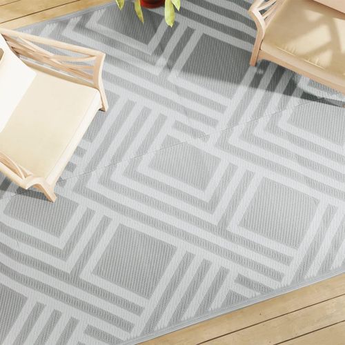 Outdoor-Teppich Arakil Grau Pp Streifen Grau | Größe: 190 x 290 cm