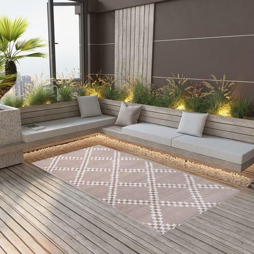 Outdoor-Teppich Arakil Braun Pp Braun Und Weiß | Größe: 120 x 180 cm