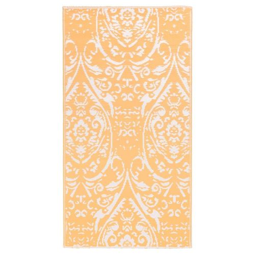 Outdoor-Teppich Arakil Orangefarben Und Blau Pp Orange Und Weiß | Größe: 190 x 290 cm