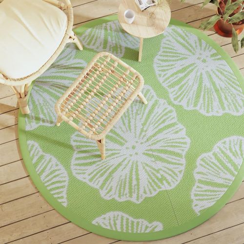 Outdoor-Teppich Arakil Grün Ø160 Cm Pp Hellgrün | Größe: Ø 160 cm