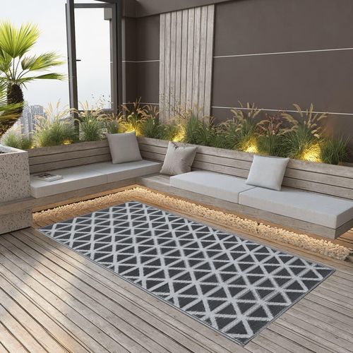 Outdoor-Teppich Arakil Pp Schwarz | Größe: 80 x 150 cm