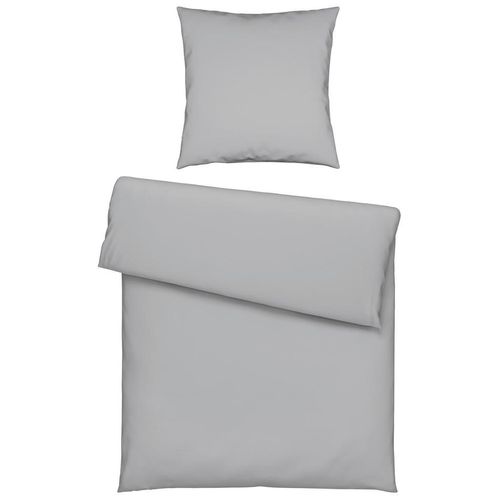 Bio:Vio Bettwäsche , Silber , Textil , Uni , 135x200 cm , Textiles Vertrauen - Oeko-Tex® , atmungsaktiv, saugfähig , Schlaftextilien, Bettwäsche,