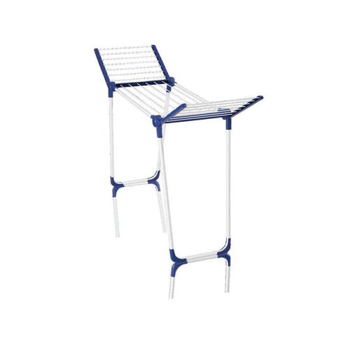 Leifheit Wäscheständer Pegasus 81720 , Blau, Weiß , Metall, Kunststoff , 44x93x85 cm , klappbar, platzsparend , Haushaltsreinigung, Wäschepflege,