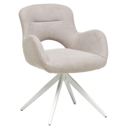 Livetastic Armlehnstuhl , Beige , Holz, Metall, Textil , Pappel , Sperrholz , Flachrohr , 62x84x62 cm , Esszimmer, Stühle, Esszimmerstühle,