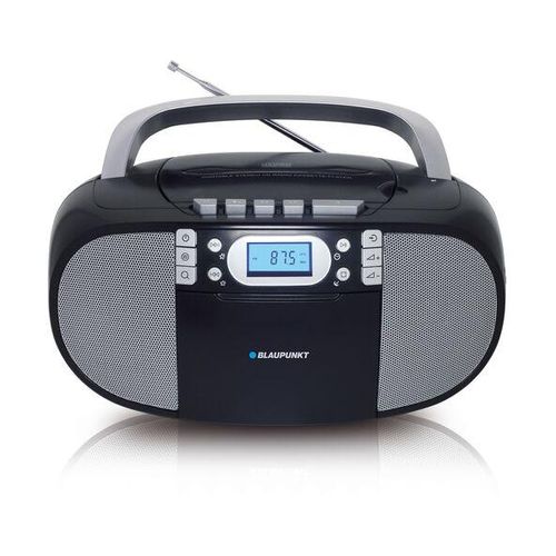 CD Boombox mit Kassette schwarz