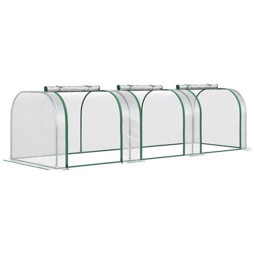 Outsunny Foliengewächshaus PVC(Folie), Stahl(Gestell)
