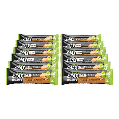 Maxbalance 25% Proteinriegel Vegan Mandel 35 g, 12er Pack