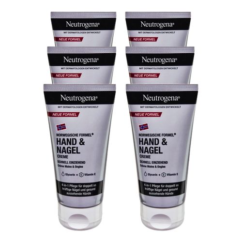 Neutrogena Norwegische Formel Hand & Nagel Creme 75 ml, 6er Pack