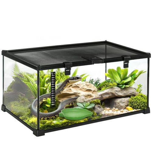 PawHut Reptile Box Gehärtetes Glas, Stahl