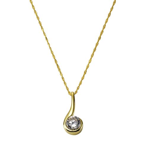 Celesta Gold Halskette 375/- Gelbgold Zirkonia