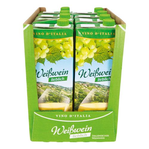 EU-Weißwein lieblich 9,5 % vol 1,5 Liter, 8er Pack