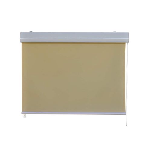 Sichtschutzrollo Vertikalmarkise Sonnenschutz Sichtschutz blickdichtes Rollo 1.0x2.3m beige Garten