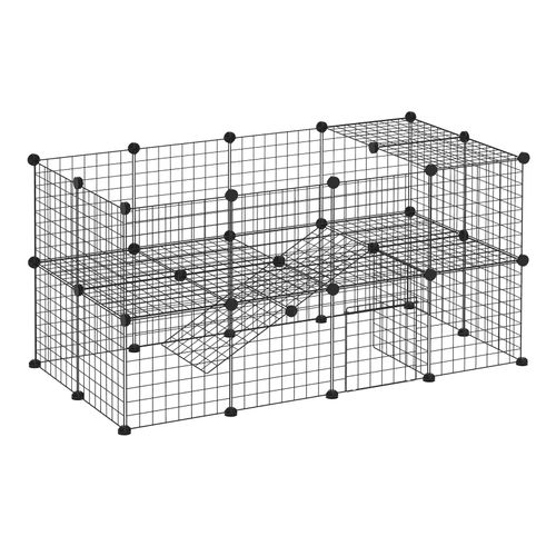 PawHut Laufgitter Metall, ABS