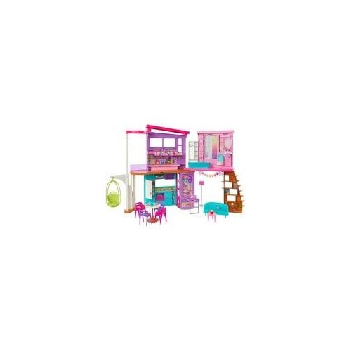 Barbie Malibu Ferien-Haus mit Möbeln & Zubehör, Puppenhaus