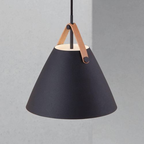 Hängeleuchte Strap in Schwarz, Ø 27 cm