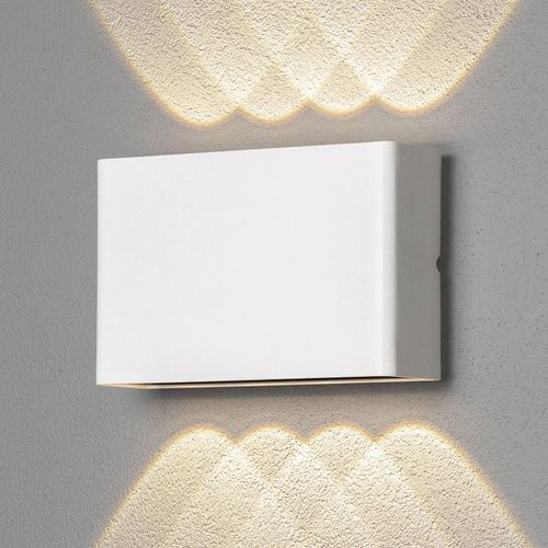 LED-Außenwandleuchte Chieri, 8-flammig, weiß
