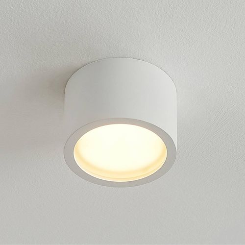 Arcchio Downlight Nieva, GX53, weiß, rund, Ø 10cm, Metall