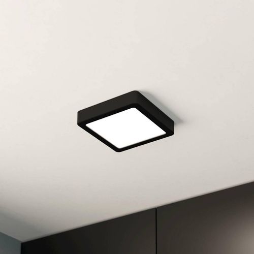 LED-Deckenlampe Fueva 5 IP44 3000K schwarz 16x16cm