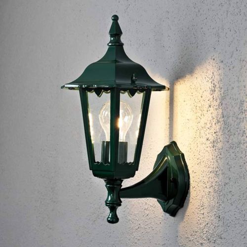 Außenwandleuchte Firenze, grün, Fassung oben, 36 cm