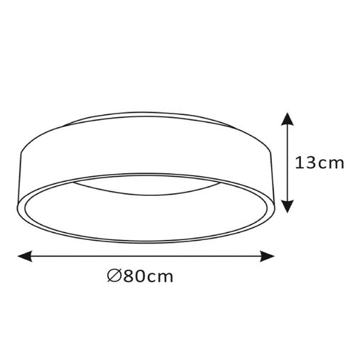 LED-Deckenleuchte Talowe, schwarz, Ø 80 cm