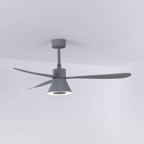 Deckenventilator Amelia Cone, LED-Leuchte, grau