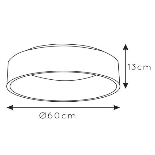 LED-Deckenleuchte Talowe, weiß, Ø 60 cm