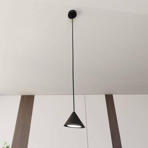 Pendelleuchte Elit, 1-flammig, schwarz, Metall Abhängung 1 m