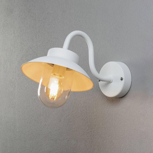 Außenwandleuchte Vega Mini, Breite 22 cm, weiß