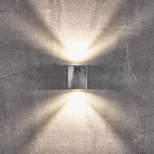 LED-Außenwandlampe Canto Kubi 2, 10 cm, verzinkt