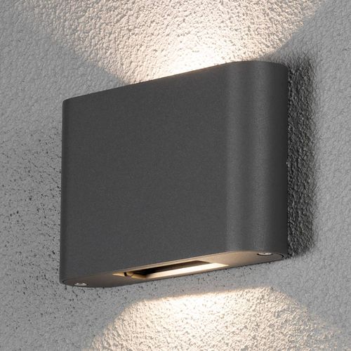 LED-Außenwandlampe Chieri 2-flg. 18 cm anthrazit