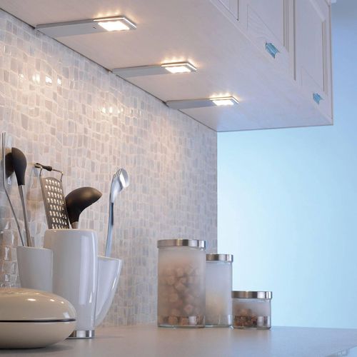LED-Möbelleuchte Helena, 19 x 7 cm, 3er-Set, Sensor, Metall
